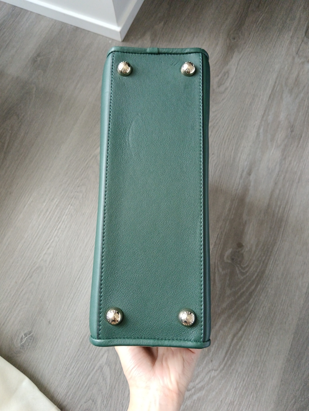 Strathberry Bottle Green Midi Tote Bag - Picture 4 of 11
